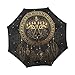 All agree Ethnic Sun Face In Golden Dreamcatcher Inverted Umbrella Double Layer Windproof UV Protection Compact Car Reverse Umbrella