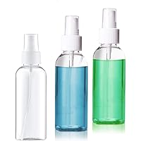 3 Pack 50ml Fine Mist Mini Spray Bottles Plastic, Pump Spray Cap Refillable Reusable Empty Atomizer Spray Bottles Travel…