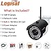 Logisaf Security IP Camera Outdoor Wireless Wifi with 16G Micro SD Card, Support Iphone Android Remote Viewing, IP Security Bullet Camera