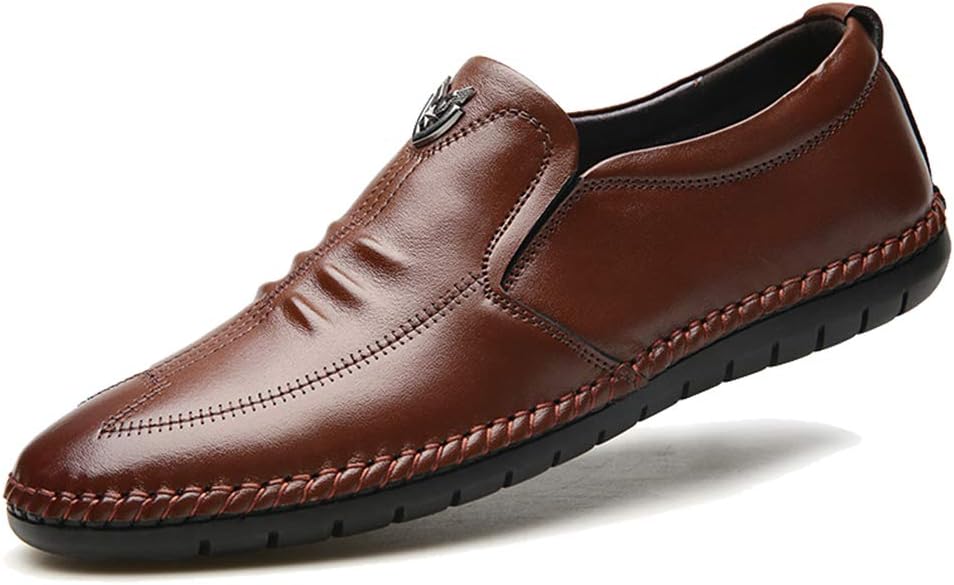 Leather Shoes Lazy Oxford Dress Shoes for Men Business Casual Loafers Driving Shoes
