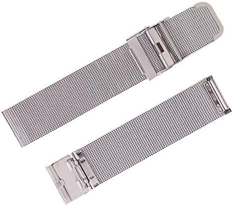 18mm Stainless Steel Wire Mesh Silver Color - Matte Finish Watch Bracelet