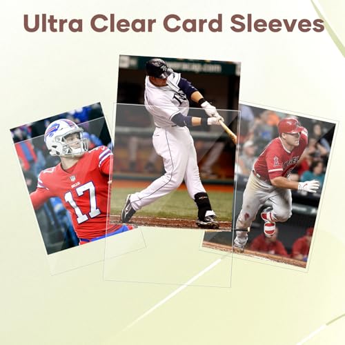 600 Counts Card Sleeves, Clear Trading Card Sleeves, Ultra Soft Hockey Cards Sleeves, Plastic Card Protector for Standard Cards Fit for MTG, Hockey, Sports, Game Cards