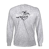 Winchester® Official Mens Cotton Legend Rider Graphic Printed Long Sleeve T-Shirt (Medium, Ash Grey)