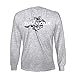 Official Winchester Mens Cotton Legend Rider Graphic Printed Long Sleeve T-Shirt (Medium, Ash Grey)