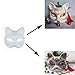 6 Pack Set DIY Full Face Handmade Mask Pure White Hard Paper Mask with Two Brushes and One Pigment Plate (Cat)