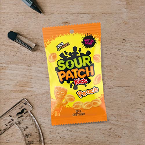 SOUR PATCH KIDS PEACH SOFT & CHEWY CANDY, 8.07 OZ