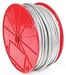 Koch 003162 Cable, 7 by 19 Construction, Trade Size 3/16 by 250 Feet, Galvanized Finish