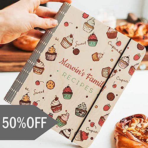Amazon.com: Wooden Blank Recipe Book Binder - Personalized Recipe
