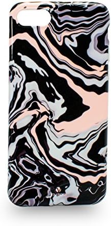 iPhone 7 case Slim Marble, Vimboss Flexible Soft TPU cover with Fabulous Glossy Pattern (Gorgeous Black)
