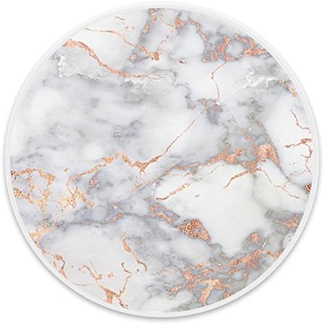 Customized Multi-Function Mounts and Stands,Expanding Stand Grip Pop Out Sockets for Smartphones, iPhone and Tablets - Grey Marble Rose Gold White