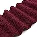 Ordenado Womens Thigh High Socks Extra Long Over the Knee Leg Warmer Cotton Boot Stockings(Wine Red)