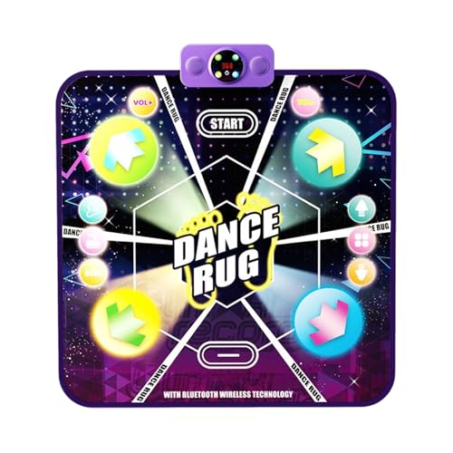 Dance Mat for Kids, Adjustable Volume, Built-in Music, 5 Game Modes, Dancing Game Pad for 3 4 5 6 7 8+ Year Old Girls Boys, Dance Toys Gifts