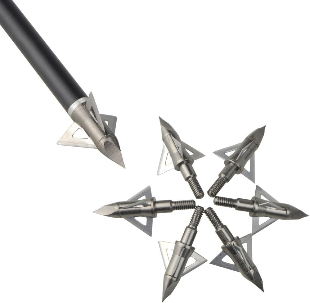 ZSHJG Puntas de Flecha de Tiro con Arco Caza Universal Metal Flecha Cabeza 100 Granos Broadhead ZSHJG Puntas de Flecha de Tiro con Arco Caza Universal Metal Flecha Cabeza 100 Granos Broadhead