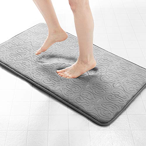 Genteele Memory Foam Bathroom Rugs NonSlip Absorbent Bath Mat 22" X 36