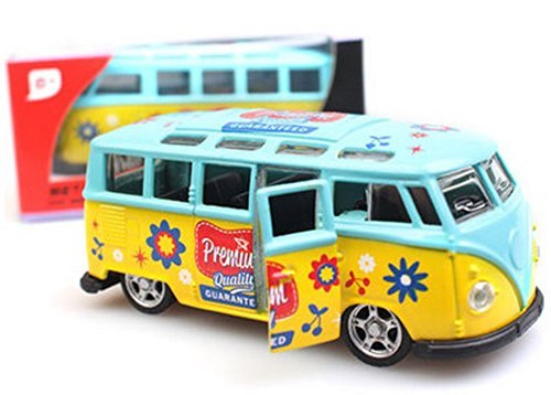 (Here) Coco Toy Volkswagen Vw Transporter (Transformer Porta Over) Volkswagen Bus? 1/36 Pullback Mainspring Traveling Minicar Model Car (5745141052734)