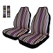 INFANZIA Baja Front Seat Covers Saddle Blanket Auto Seat Cover with Seat Belt Covers Fit Car Truck Van SUV, 4Pcs, Blue