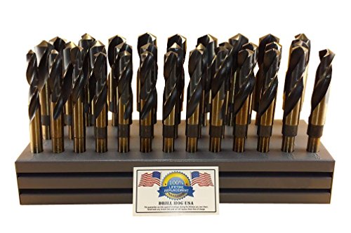 Drill Hog USA Silver & Deming Drill Bit Set Index 33 Pc 1/2-1"