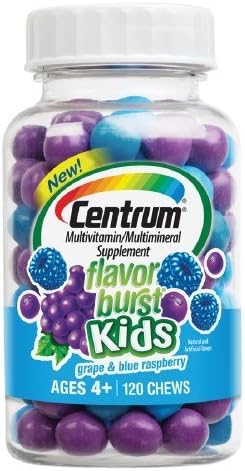 Centrum Kids Flavor Burst Multivitamin Chews, Grape & Blue Raspberry--120 ea - DRU-523723_1