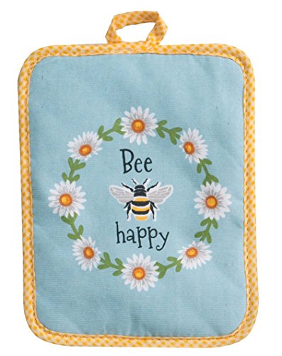 Kay Dee 4 Piece Kitchen Set - 2 Terry Towels, Oven Mitt, Potholder (Garden Bee)
