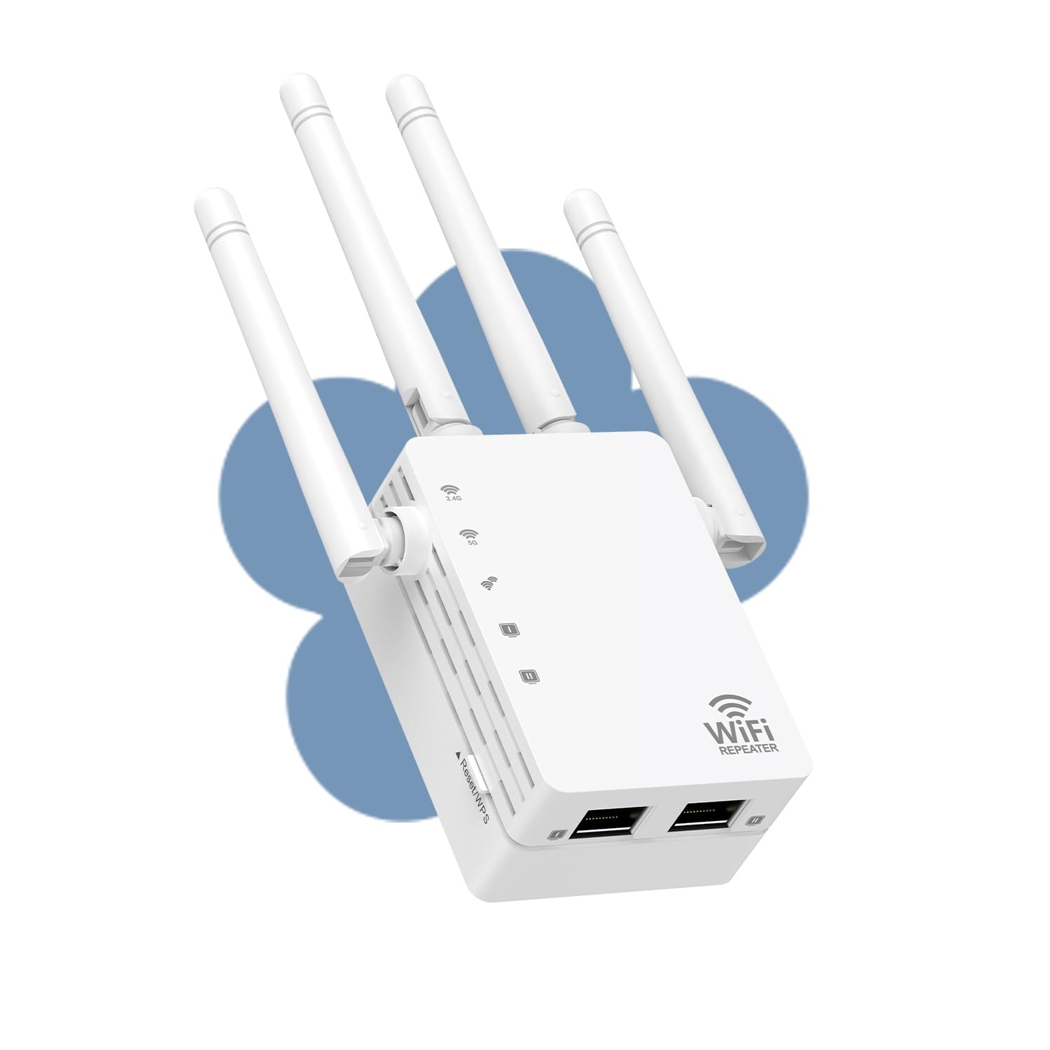 Photo 1 of AOOEPU 4 - Antenna WiFi Extender Signal Booster, WiFi Extender with 1200Mbps Dual - Band 2.4G&5G, WiFi Booster with 3 Modes & 2 Ethernet Ports, WiFi Repeater with 12880 Sq.ft Coverage 105 Devices