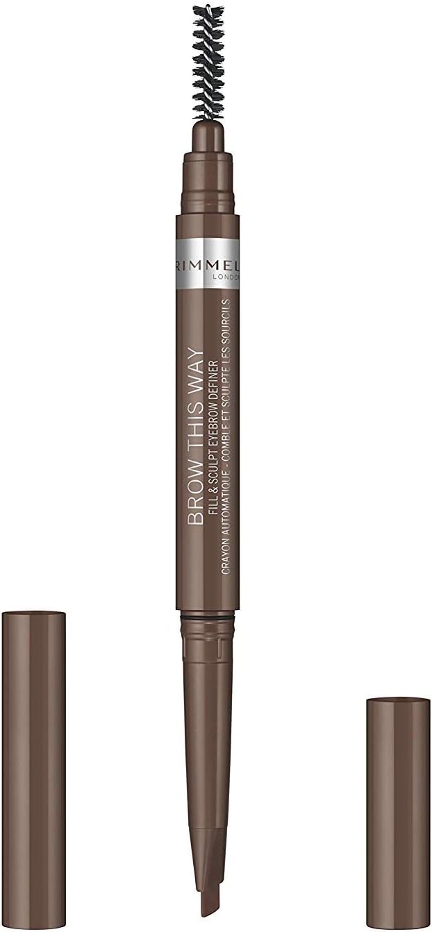 Rimmel London Brow This Way Fill & Sculpt Eyebrow Definer, Pack of 1, Medium Brown