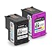 INKUTEN Remanufactured Ink Cartridges Replacement for HP 63XL 63 XL (1 Black ,1 Color) 2 Pack - Show Accurate Ink Levels