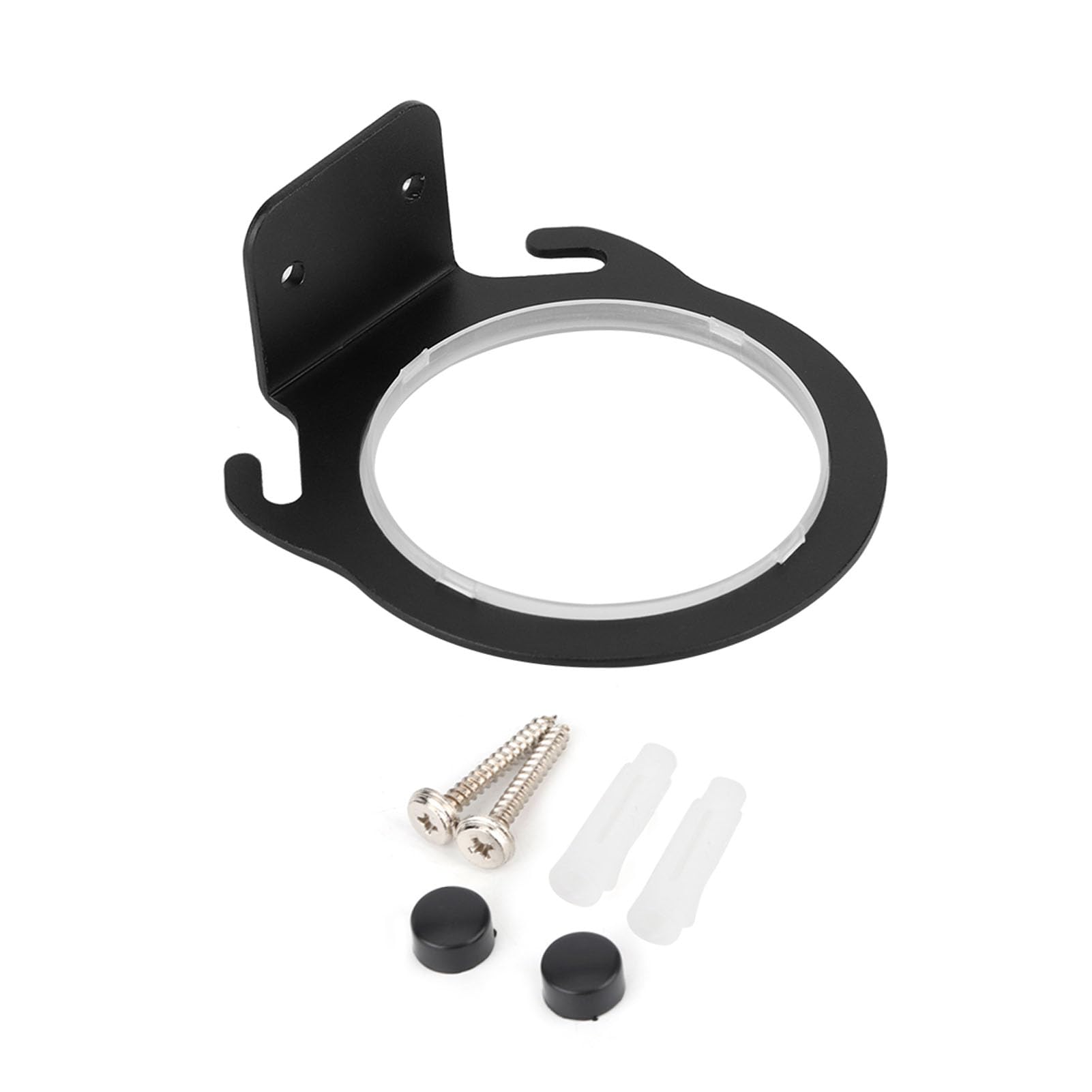 Garosa Space Aluminum Wall Mounted Hair Dryer Holder Rack Hanger Organizer Perforated Installation Hairdryer Shelf Save Space Home Bathroom Bedroom Black,rack