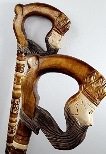 33 inch KING Cane Walking Stick Wooden Handmade Men's Accessories