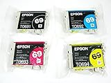 Genuine Epson 69 ink cartridges 4 Pack in Original Bulk Packaging for Epson CX6000 CX7400 CX7450 CX8400 CX9400F CX9475 NX100 NX1