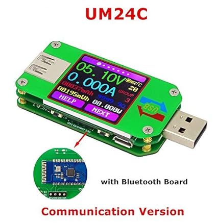 FancyWhoop UM24C USB 2.0 Leistungsmesser Tester USB Multimeter Farbe LCD Display Spannung Strom Meter Voltmeter Amperimetro B