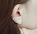 Pixel Jewelry 1985 - Fashion Jewelry Ear Cuff Wrap Rhinestone Cartilage Clip On Earring non-pierced (Gold)