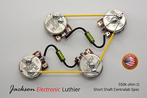 Les Paul Wiring Harness Kit 550k Centralab Spec VIP Short Shaft ERO MKT1813 .022uF 400V