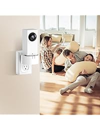 KASMOTION - Soporte de pared para sartén Wyze, giratorio de 360 grados, soporte de enchufe de pared para Wyze Cam Pan, sin cables ni daños en la pared