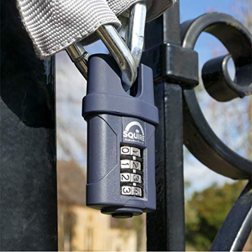 SQUIRE Combination Padlock. Patented Design Weatherproof Hardened Steel