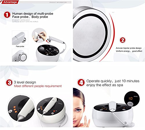 MLAY RF Radio Frequency Facial And Body Skin Tightening Machine - Professional Home RF Lifting Skin Care Anti Aging Device - Salon Effects/More Safe