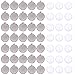 40 Pieces Transparent Glass Cabochons with 40pcs Stainless Steel Pendant Trays Clear Round Dome Non-Calibrated 25mm for Photo Craft Jewelry Making