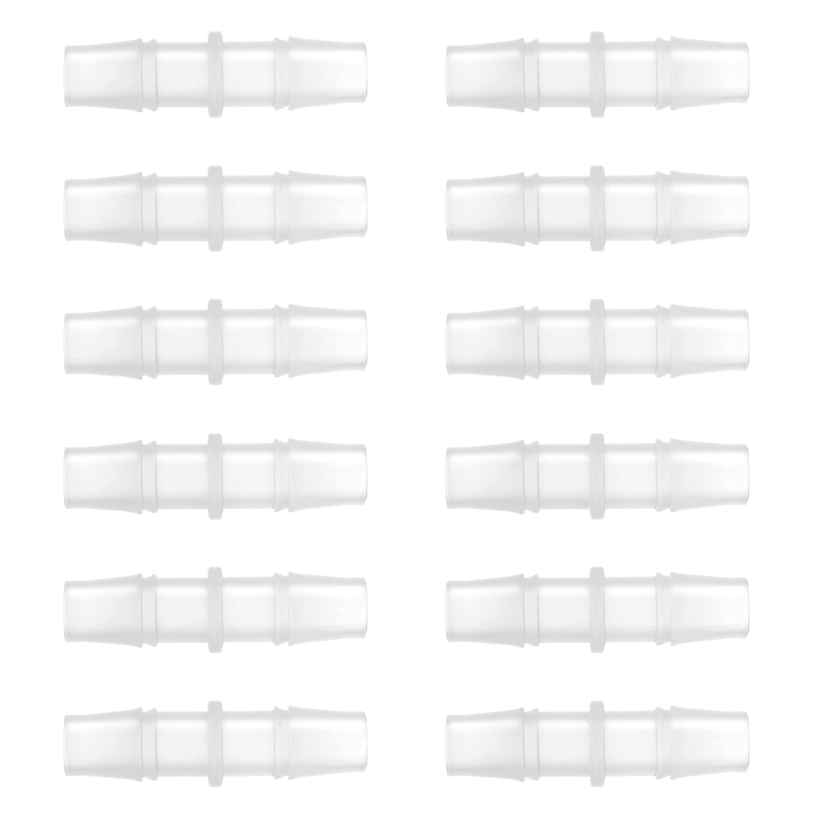 Photo 1 of 12pcs Plastic Hose Barb Fitting, 3/8" x 3/8" Pipeline Connectors Barbed Splicer Mender Adapter Union for Household Adapters Fuel Gas Liquid Air