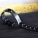 Elelife Easter Present Stainless Steel Christ Cross Bible Bracelet for Women and Men Black Bangle