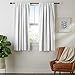 Amazon Basics Room Darkening Blackout Window Curtain with Rod Pocket and Tie Back, 52 x 63 Inches, White - Set of 2