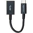 Amazon Basics USB Type-C to USB 3.1 Gen1 Female Adapter Cable - Black