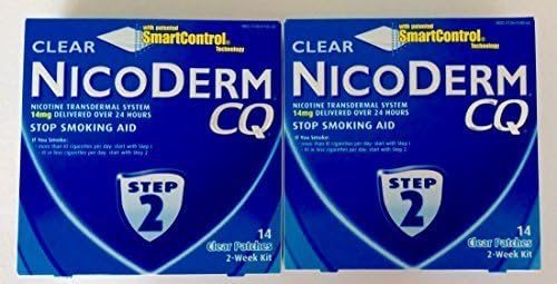 NicoDerm CQ Step 2 Clear Patch, 14 mg, 4 Week Kit, 14 Patches (Pack of 2) by Glaxosmithkline Consumer