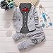Baby Boy Suit,Laimeng Gentry Clothes Set Formal Party Christening Wedding Tuxedo Bow Suit (80, Gray)