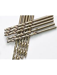 Max Power, broca espiral 135 Deg, resistente de acero y cobalto M35, de alta velocidad, para uso general, diferentes longitudes, 10 unidades, 1 8 pulgadas. Perforación con punto de división para metal y acero