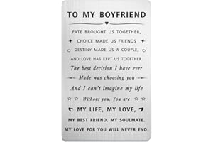 Boyfriend Birthday Christmas Gifts for Him Finance I Love You Gifts from Girlfriends Financee to My Boyfriends Waller Insert 