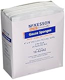 Mckesson Performance plus Gauze Sponge Cover Dressing Sterile, 4 X 4 Inches, Box of 50(packaging may vary)