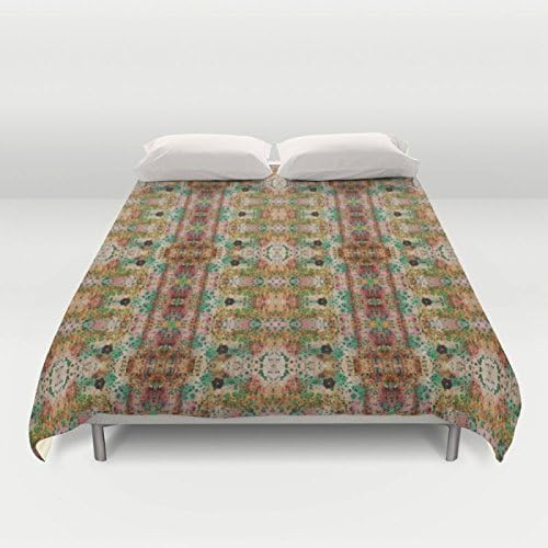 'Dreamscape B' shabby chic duvet cover. Bohemian Gypsy Style bedroom accessories.
