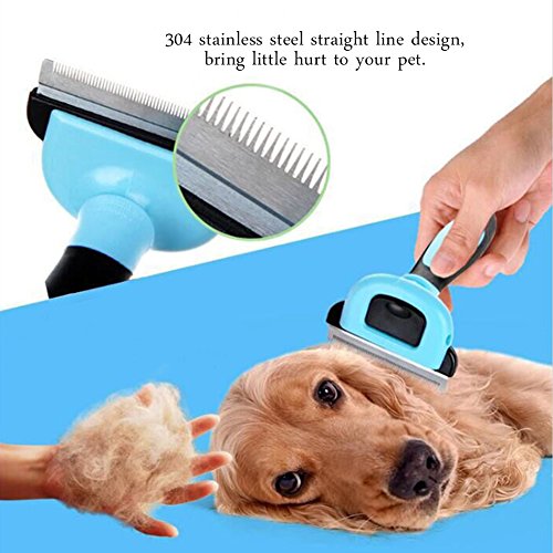 image for Ufine Pet Grooming Brush, Deshedding Tool for Dog and Cat, Self-Cleani