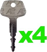 APUK 4x Ignition Keys for Daewoo Doosan Terex Bobcat Digger Excavator F900 view 2