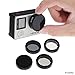 CamKix Cinematic Filter Pack Compatible with GoPro Hero 4 and 3+ Includes 4 Neutral Density Filters (ND2/ND4/ND8/ND16), a UV Filter and a Cleaning Cloth.