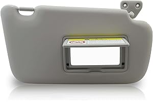 KMBNTU Gray Passenger Side Sun Visor Compatible with Nissan Sentra 2013-2019 Replace Right Sun Protection Shade 96400-3SG8A